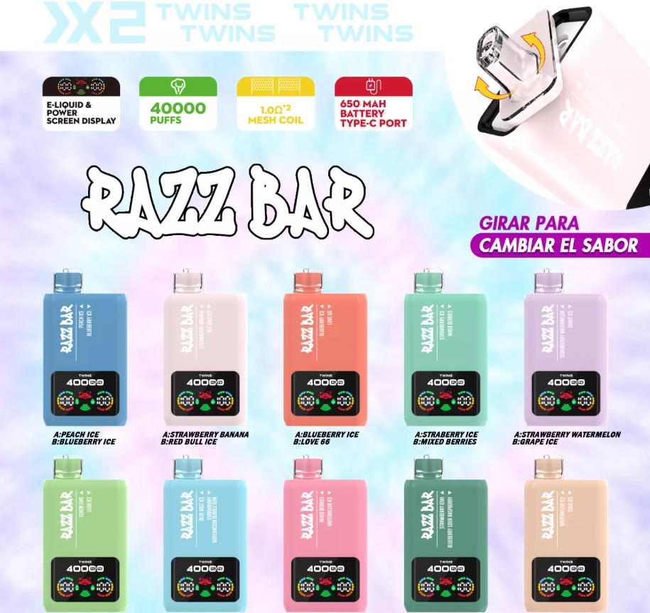 Razz Bar 40000 Puffs Vape - Bl&aring;b&aelig;ris & k&aelig;rlighed 66: En Smagsrevolution i Dansk E-cigaretverden